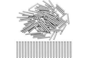 QUARKZMAN 100 stycken cylinderpennor rostfria, 3 x 25 mm stiftstift, silverton metallpennor, pluggstift metall för gör-det-sj