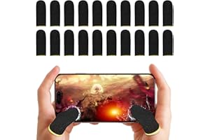 Arcjunys Finger Sleeves Gaming Finger Sleeve Finger Handschuhe Atmungsaktiv Game Finger Sleeve Sets Mobile Gaming Finger Sleeve für Touchscreen Spiel Mobile 20 Stück