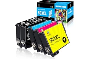 LeciRoba 503xl wkłady do drukarki do drukarek Epson 503 i Epson 503xl Multipack do Epson Expression Home XP-5200 XP-5205 XP5200 XP5200 XP5205 WF-2960DWF WF-2965DWF WF2965DWF (5 PK)
