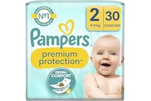 Pampers Pampers Lot de 30 couches de protection pour peaux sensibles Taille 2 4 à 8 kg