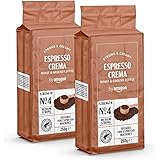 by Amazon Espresso Crema Caffè macinato, Tostatura media, 500 g - 250 g (Confezione da 2) - Certificato Rainforest Alliance