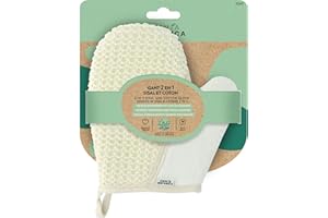 OMNIA BOTANICA - Gant 2 en 1 sisal et coton - Masse et exfolie le corps en profondeur - Peau tonifiée - Gant de massage pour le corps - Gant de bain - Spa - Exfoliation intense