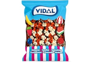Vidal Golosinas. Calaveras Piratas. Caramelos de goma en forma de calavera con sabor a mora y frambuesa. Sin gluten ni grasa. Bolsa 250 u