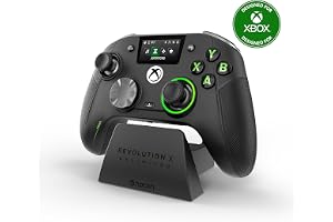 Nacon Revolution X Unlimited Precision Wireless Controller for XBOX and PC | Officially Licensed for XBOX Series X|S, XBOX One, Windows PC & Android via Bluetooth - Wired and Wireless - Charging Station