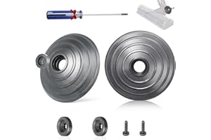 KiimSin V-Ball Roues Rechange pour Dyson V6 V7 V8 V10 V12 DC58 DC59 DC62 DC72 DC74 SV10 SSV12 SV20, Accessoires tête de Nettoyage entraînement Direct 35W 50W, 2roues+ 2vis + 2fixations +Tournevis