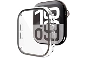 DULIPING 2 Pack Case for Apple Watch with Built-in Tempered Glass Screen Protector, Overall Full Protective Bumper PC Cover for Apple Watch (Clear, 42mm)