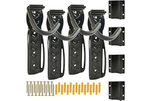 PELISPAN® 4 Soportes Para Bicicleta Pared con Protector De Pared| Gancho Bicicleta Hasta 30kg De Carga (4)