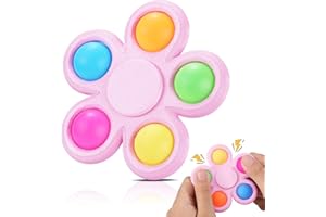 Scione Pop Spinner Stampato in 3D-Giocattolo Sensoriale Silenzioso per Ufficio&Scuola, Popper Antistress con Design Silenzioso, Strumento per Concentrazione ADHD, Regali per Feste di Compleanno-Rosa