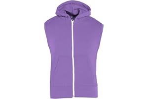 A2Z 4 Kids® Enfants Filles Garçons Plaine Gilet Toison Sweat à Capuche Fermeture Éclair sans Manches Veste Âge 5 6 7 8 9 10 11 12 13 Ans