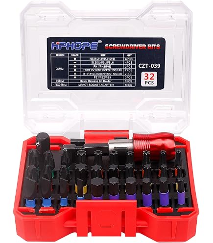 KAIFNT Schlagbohrer-Bit-Set Aus S2-Stahl – 6-teilig, Kreuzschlitz & Schlitz, 5/16 Zoll Schaft