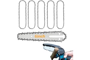 VIMMVID 5 pezzi di catene per motosega da 6 pollici, catena per motosega da 6 pollici, catena per motosega da 6 pollici per motosega, per mini motosega in agricoltura e giardinaggio, per tagliare alberi