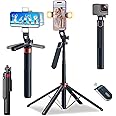 TAFAN™ 180cm Selfie Stick Tripod, All in One Extendable Phone Tripod Stand with 360° Rotation for iPhone and Android Phone Selfies-Vlogging, Live Streaming.