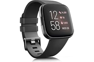 AK Replacement compatible with Fitbit Versa 2 Strap/Fitbit Versa Strap, Soft Silicone Sport Straps for Versa Lite/Versa Special Edition/Versa 2