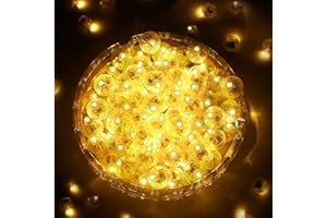 EKKONG LED per Palloncini 100 Pezzi Mini Luci LED a Batteria Piccole Luminosi Lampada Bianco Caldo per Compleanno, Halloween, Natale, Matrimonio, Capodanno