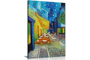 PANTHER PRINT Lienzo de Vincent Van Gogh The Cafe? Terrace On The Place Du Forum (24 x 16)
