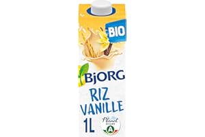 BJORG - Boisson Riz Vanille - Pauvre En Acides Gras Saturés - 100 % Végétal -1L
