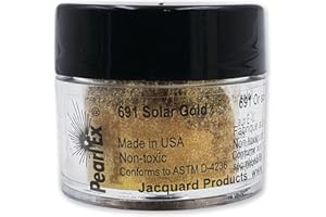 Jacquard Pearl EX Pulverpigmente, 3 g, Metallics – Antik-Bronze Solar Gold