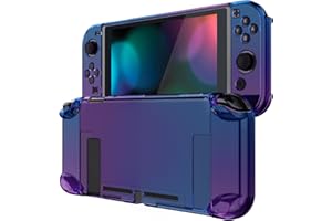 eXtremeRate PlayVital Funda Suave para Nintendo Switch Carcasa Dura Estuche Protector Separable de Joycons Protectora Dockable Cover Cáscara para Switch Joycon Consola(Bluebell Gradiente)