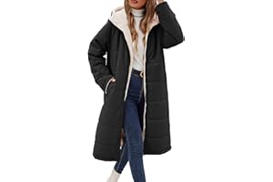 Vancavoo Wintermantel Damen Lang Winterjacke Warm Gefüttert Winterparka Winter Jacke Mantel Parka Steppmantel Daunenmantel mit Kapuze