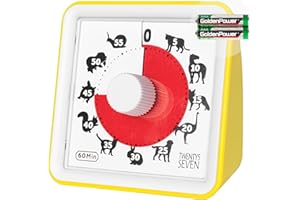 Minuteur analogique visuel 60 minutes, compte à rebours sans bruit, outil de gestion du temps pour enfants et adultes, minuteur d'examen, minuteur de cuisine,réunions, bureau, bureau, réunion, jaune