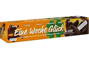 ‎HAPPY Glückskeks Happy Eine Woche Glück - Schoko Wochenkalender - 7 X Vegane Schokoladen Glückskekse - Inspirierende Botschaften, 1Er Pack (1 X 42 G)