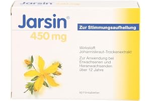 Jarsin 450 mg bei leichten depressiven Verstimmungen| pflanzlicher Stimmungsaufheller mit Johanniskraut-Trockenextrakt | für Erwachsene und Heranwachsende ab 12 Jahren | 60 überzogene Tabletten