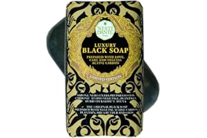 Nesti Dante Sapone Nero Vegetale Luxury con Carbone Attivo 250g - Sapone Naturale Biodegradabile, Detox Purificante Corpo e Viso, Saponetta per Pelli Sensibili, Saponetta Mani e Bagnoschiuma Solido