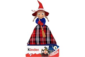 Kinder , Calza della befana, 5 Snack Dolci al Cioccolato Assortiti, Bambola della Befana, Idea Regalo Epifania da Collezione, Confezione da 165 gr