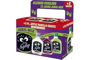 ‎KLEINER FEIGLING Kleiner Feigling 33 Jahre Jubel-Mix (12 x 20 ml) mit 2 Shots gratis – Der kultige Vodka-Schnaps in 8 fruchtigen Sorten – Frech, fruchtige Shots zum Feiern ideal für unterwegs – 15 % Vol.
