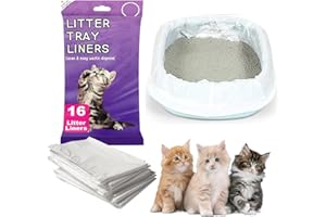 D.A.Y. REPUBLIC 16 vassoi per lettiera per gatti, adatti alla maggior parte delle lettiere per gatti, facili da smaltire e igienici, per fodere da 40 x 30 cm (1 confezione, 16 sacchetti)