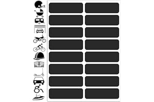 Biomar Labs® 16pcs x PVC Adesivi Set per Cerchioni Rifrangenti Reflective Segnaletici Riflettenti Sicurezza Notturna, Nero per Casco Passeggino Bicicletta Scooter Motocicletta Recinto la Barca D 63