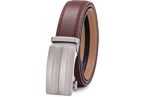 guvoosm Ceinture pour Homme en Cuir Véritable avec Boucle Automatique Largueur-3.5cm