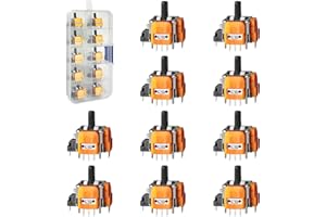 HLRAO 10PCS Hall-Effect Joysticks Replacement for DualSense PS5 Controller, 3D Analog Sensor Wheel Thumb Sticks Rocker Module Replacement for PlayStation 5 Controller