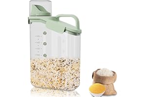 ASFRODE Tarros de almacenamiento de 2,8 litros, para perros con vaso medidor, doble sellado y a prueba de humedad, con asa para comida para perros, caja de almacenamiento de cocina para comida para perros,