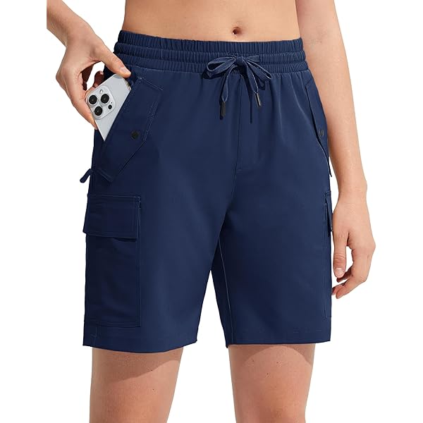 CMP 4-Way Stretch Bermuda Shorts, Negro Y Azul, 40 Para Mujer