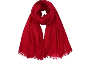 GRAGENGS Damen Sommer Schals Baumwolle Leichte Große Lange Gaze Damenschal Eleganter Plain Tücher 75”×43”