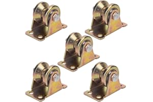 SEWOKON 5 Stück Umlenkrollen für Seile, V-Nut-Rollenrad Stahl Lenkrollen Tragkraft 200kg, Umlenkrolle Stahlseil, Seilrollen, Seilrolle Mit Kugellager, Umlenkrolle Edelstahl, Mini Umlenkrolle.