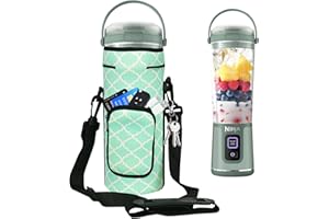 AF-WAN Tragbare Blender Aufbewahrungstasche Hülle mit Schulterriemen für Ninja BC151EUBK/BC151EUNV/BC151EUCR/BC151EUEM/BC151EUPR/BC151EUWH Blast Kabelloser Mixer, tragbar, 530 ml (Hellgrün)