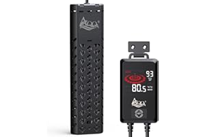 AQQA Aquarium Heater,1200W Fish Tank Heater with External LED Thermostat Controller,Submersible Quartz Glass Aquarium Heater with Over-Temp Protection,for Saltwater & Freshwater,for Tank 650-1200L