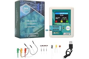 Diymore LCR-TC3 Transistor Tester（Updated Version),Multifunctional TFT Transistor Tester,Graphic Display,Automatic Shutdown for Diode Triode Capacitor Resistor Transistor ESR NPN PNP MOSFET