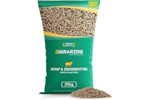 Agrarzone Bio Nourriture pour chèvres en granulés 25 kg - 100% Nourriture Biologique pour Moutons provenant d'Autriche - Aliment concentré pour chèvres et Moutons - sans OGM