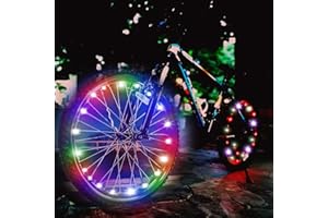 balabaxer LED Waterproof Bike Wheel Light, Night Cycling Bicycle Wheel Light, 3 Lighting Modes,Easy Install, (with Battery)