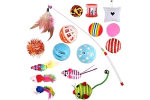 GOLDGE Giocattoli per Gatti, Gatto Giocattoli Interattivi Gioco per Gattino Kitten Indoor, 16 Pezzi