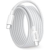 USB C to USB C Cable Fast Charging 3M 100W Type C Charger Cable Fast | Nylon Type C Cable 3 Metres for Phone 17 16 15 Pro Max