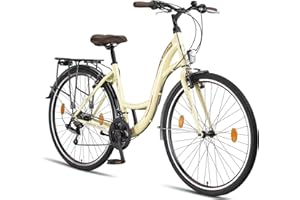 Licorne Bike Stella Premium City Bicycle - 21 Gear Speeds – Bike for Girls, Boys, Men and Women - City Bike for Cycling – Front & Bike Lights - Includes Tools