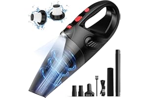 Tgeserwe Aspirapolvere Piccolo Senza Fili, Aspirabriciole Potente 120W per Auto, Mini Aspirapolvere da Auto Portatile con Luce Led, Aspira Briciole Portatile per Auto, Case