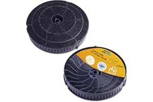 GOLDEN ICEPURE Filtro de Carbón Activado, Compatible Con Elica CFC0140343, CFC0038668, AEG 4055171138, 4055217501, Bauknecht Whirlpool 48400008824 Diversas Campanas Extractoras, 2 Piezas