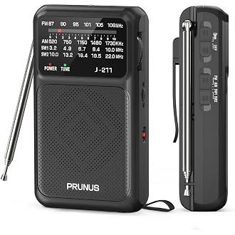 PRUNUS J-211 MW FM SW Radio Built-in Battery/AA Batteri...