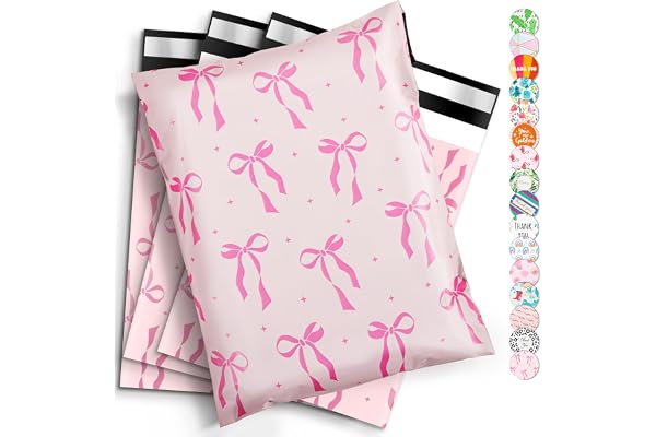 Wanxida 100 Pcs Pochette Envoie Colis Vinted, Emballage Colis Vinted Avec Ruban Auto-scellant, Enveloppe Plastique Expedition pour Les Petites Entreprises et les Magasins de Détail (25,5x33cm)