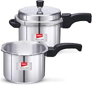 Impex IFC Induction Base Aluminium Pressure Cooker Family Combo with Outer Lid